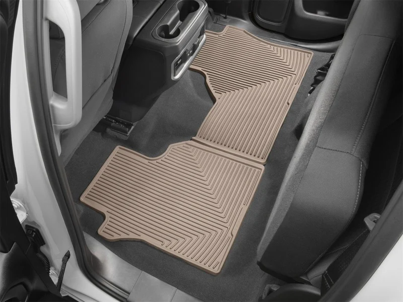 WeatherTech 2019+ Chevrolet Silverado 1500 Rear Rubber Mats - Tan - Image 2