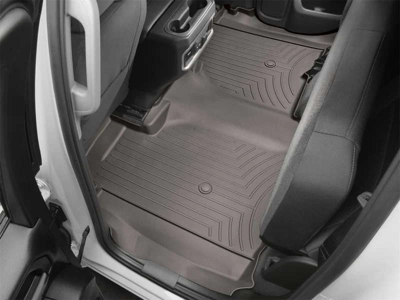 WeatherTech 2019+ Chevy Silverado 1500 Double Cab w/ 1st Row Bucket Seats Rear FloorLiner - Cocoa - Image 7