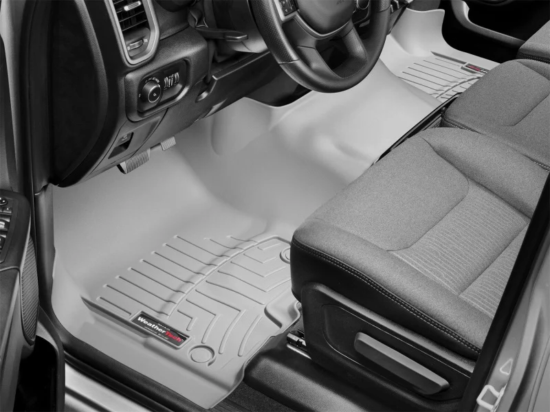 WeatherTech 2019+ Dodge Ram 1500 Crew Cab/Quad Cab w/1st Row Bench Seats Front FloorLiner - Grey - Image 2