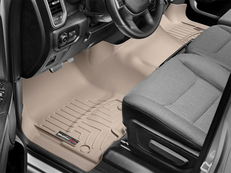 WeatherTech 2019+ Dodge Ram 1500 Crew Cab/Quad Cab w/1st Row Bench Seats Front FloorLiner - Tan - Image 13
