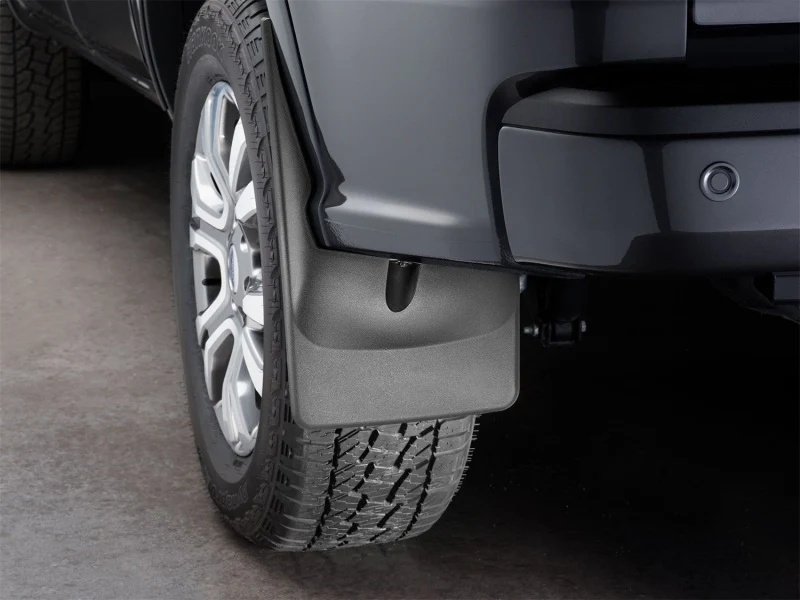 WeatherTech 2019+ Ford Ranger No Drill Rear Mudflaps - Black - Image 2