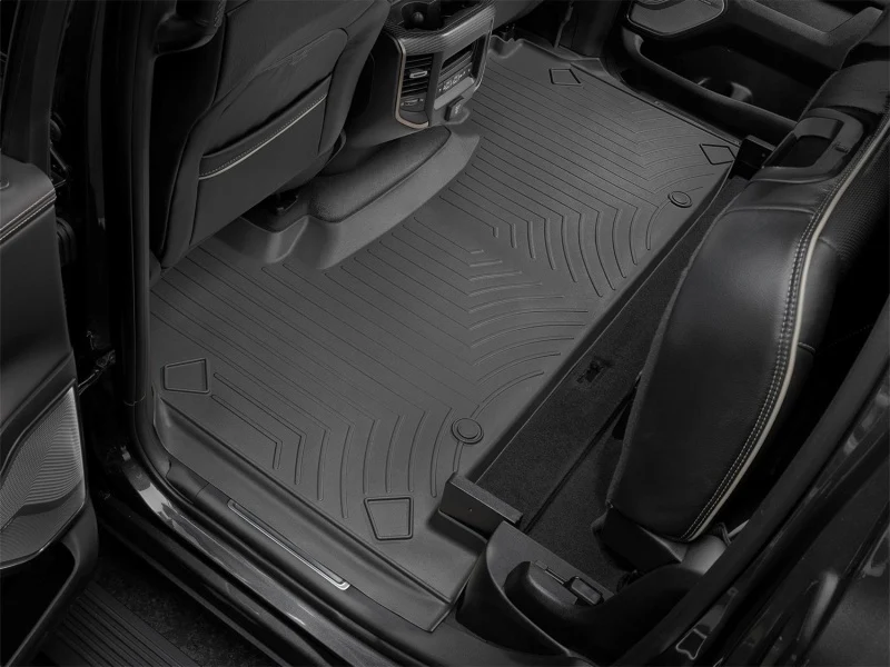 WeatherTech 2019+ RAM 1500 (Crew Cab w/ Rear Under Seat Storage) Rear FloorLiner - Black - Image 7
