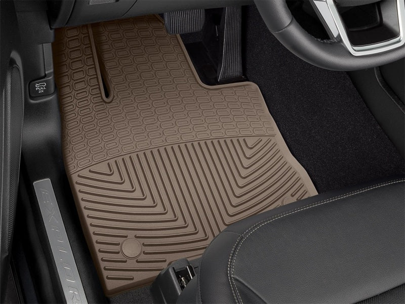 WeatherTech 2020+ Ford Explorer Front Rubber Mats - Tan - Image 2
