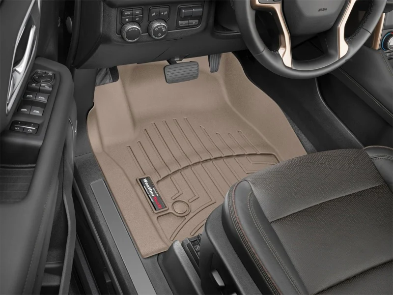WeatherTech 2021+ Chevrolet Suburban Front FloorLiner - Tan - Image 10