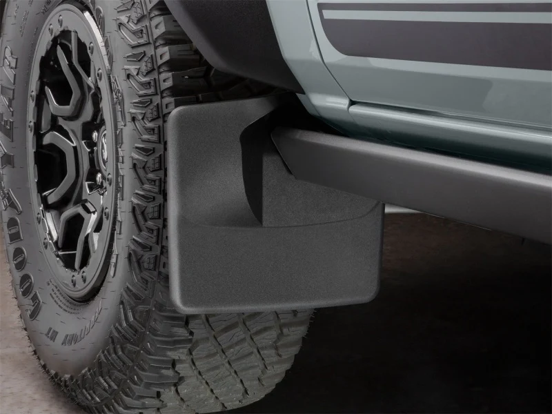 WeatherTech 2021+ Ford Bronco Front No Drill MudFlaps - Black - Image 2