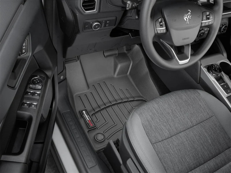 WeatherTech 2021+ Ford Bronco Sport (w/o Rubberized Floor)/2022 Ford Maverick Front FloorLiner - Blk - Image 7