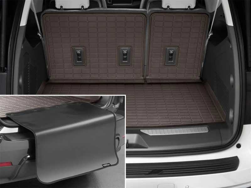 WeatherTech 21-23 GMC Yukon XL / Yukon Denali XL Seatback Cargo Liner HP w/Bumper Protector - Cocoa - Image 2