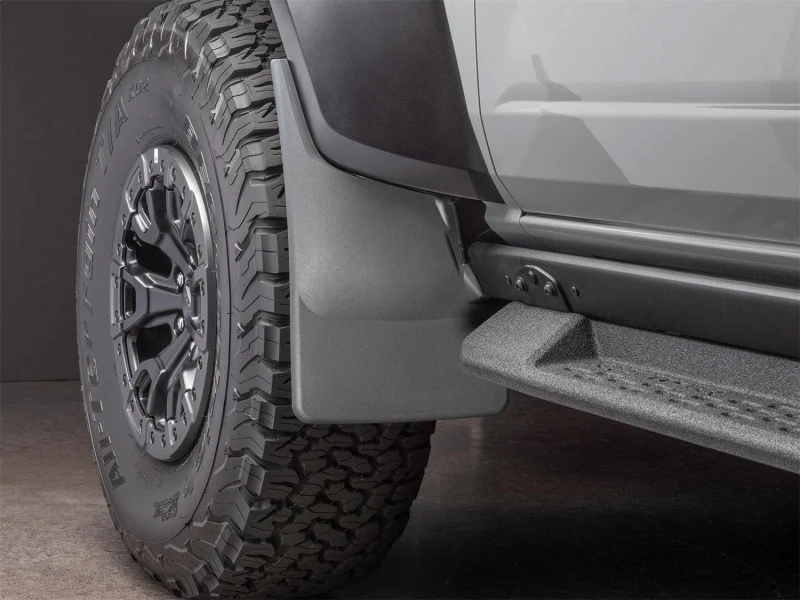 WeatherTech 22-23 Ford Bronco Raptor (Excl. Sport Models) No Drill Mudflaps Front Pair - Black - Image 2