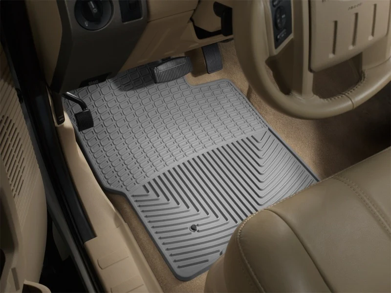 WeatherTech 99-07 Ford F250 Super Duty Crew Front Rubber Mats - Grey - Image 5