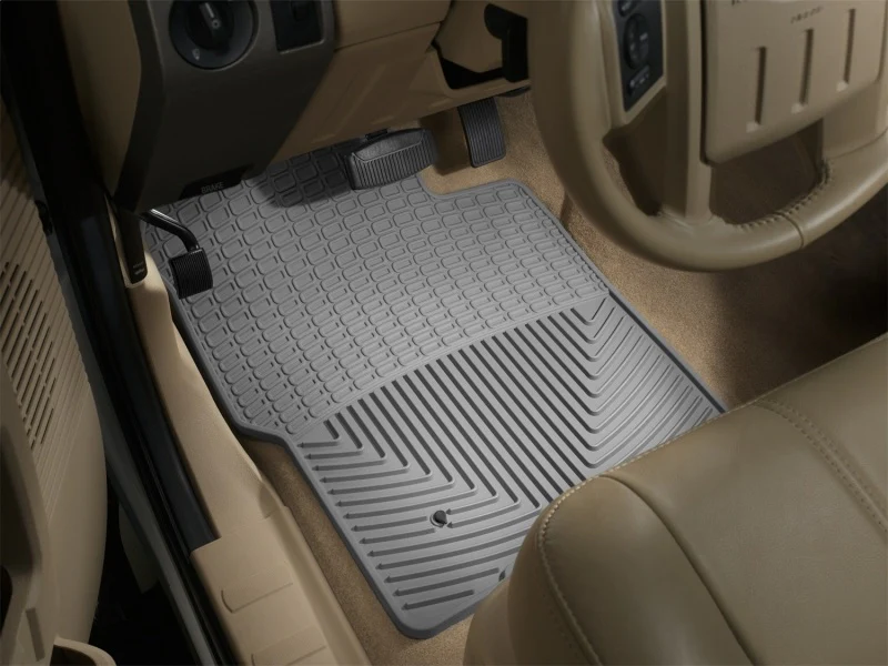 WeatherTech 99-07 Ford F250 Super Duty Crew Front Rubber Mats - Grey - Image 6