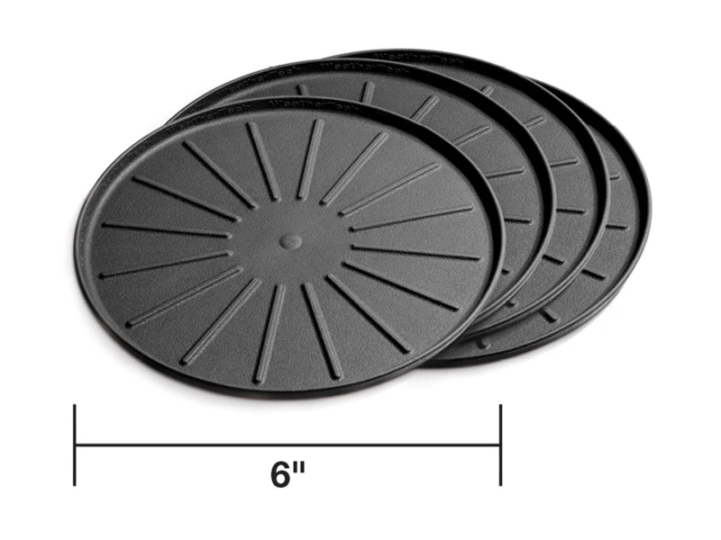 WeatherTech Round Coaster Set 6in. - Black (Set of 4) - Image 2