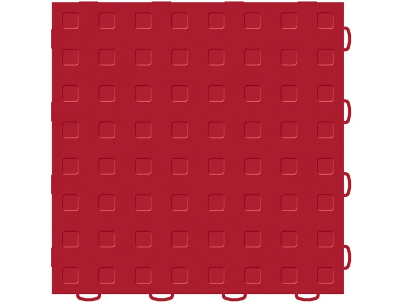 WeatherTech TechFloor 12in x 12in Solid Floor Tile w/ Raised Squares - Red - Image 3