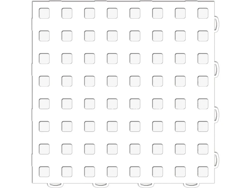 WeatherTech TechFloor 12in x 12in Solid Floor Tile w/ Raised Squares - White - Image 3