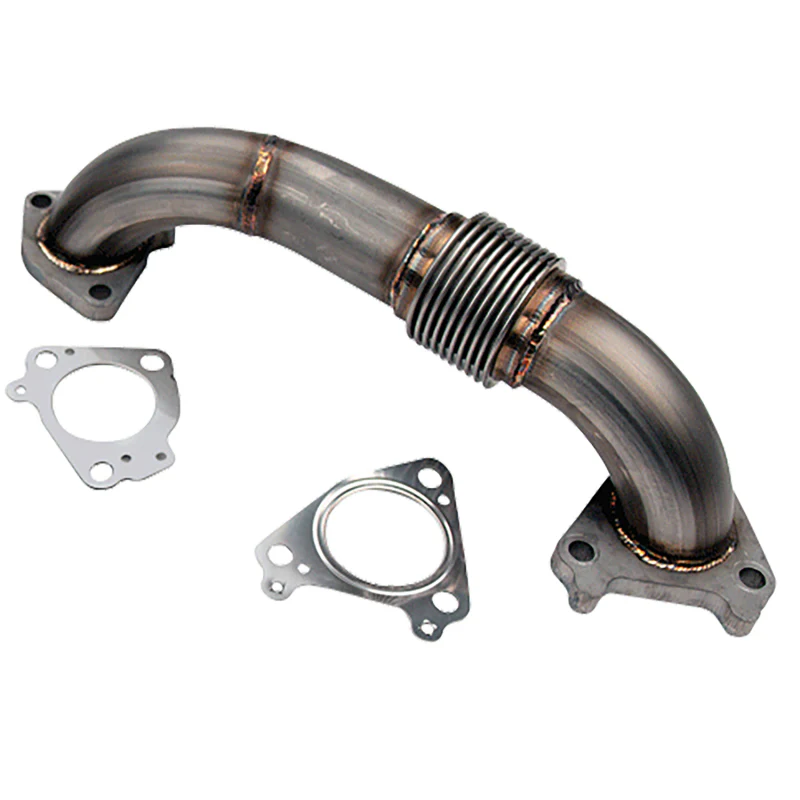 Wehrli 01-04 Chevrolet 6.6L Duramax LB7 2in Stainless Passenger Side Up Pipe w/Gaskets (Twin Turbo) - Image 2