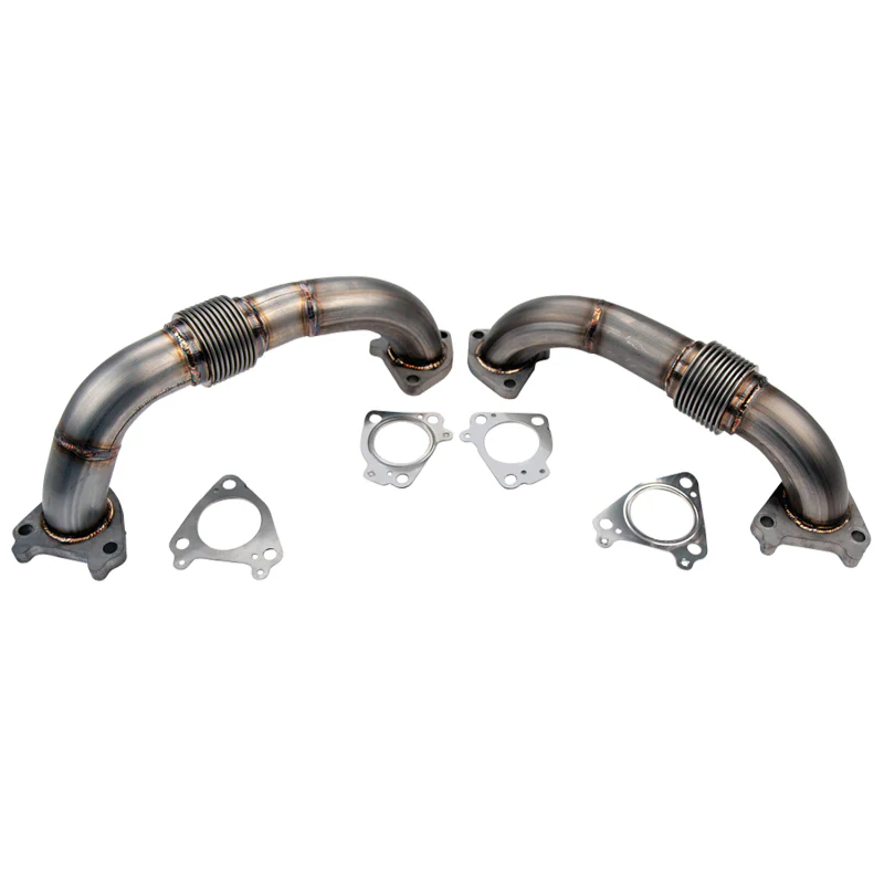 Wehrli 01-04 Chevrolet 6.6L Duramax LB7 2in Stainless Up Pipe Kit w/Gaskets - Twin Turbo - Image 2