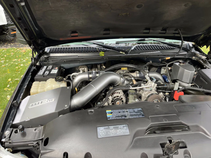 Wehrli 01-04 Chevrolet Duramax LB7 4in Intake Kit - Bengal Blue - Image 2