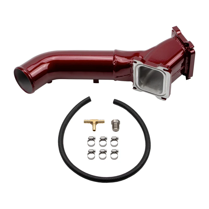 Wehrli 01-04 Chevrolet Duramax LB7 S300/S400 Single Turbo 3in Y-Bridge Kit - Raw - Image 2