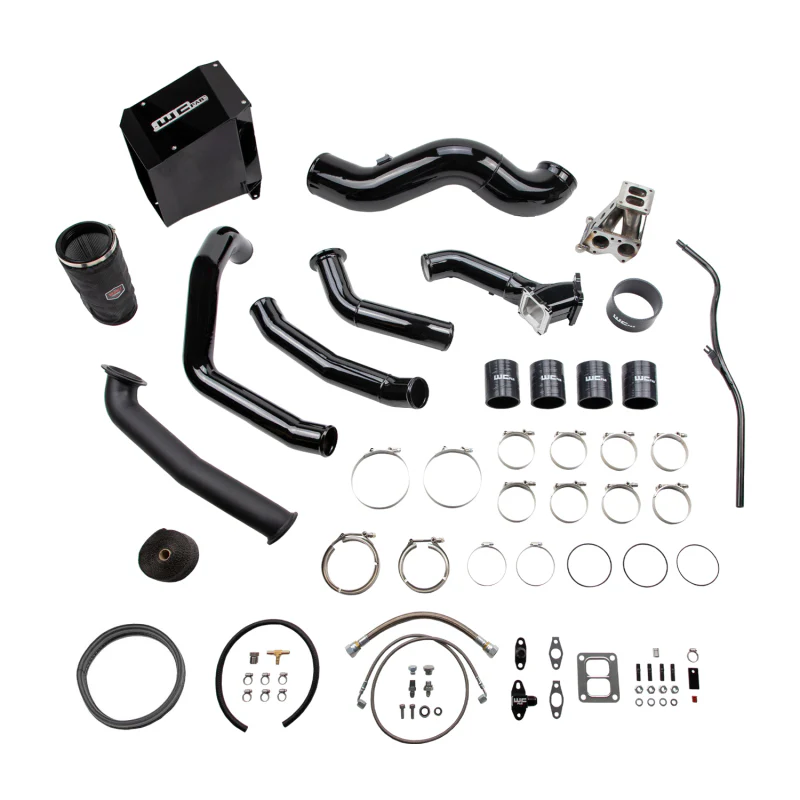 Wehrli 01-04 Duramax LB7 S400 Single Turbo Install Kit - Gun Metal