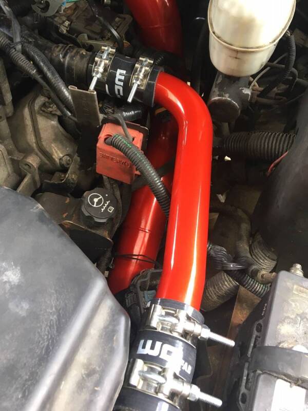 Wehrli 01-05 Chevrolet 6.6L LB7/LLY Duramax Upper Coolant Pipe - Chevy Orange - Image 4