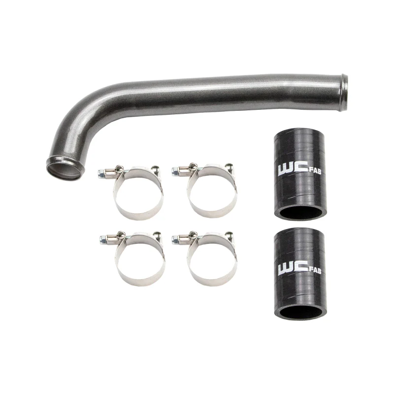 Wehrli 01-05 Chevrolet 6.6L LB7/LLY Duramax Upper Coolant Pipe - WCFab Grey - Image 3