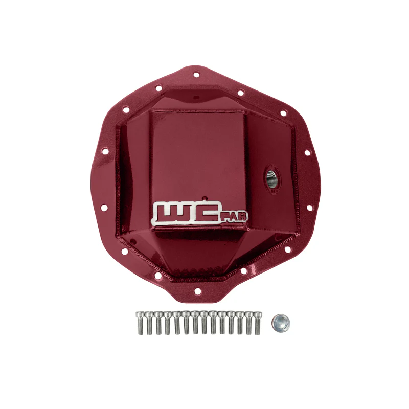 Wehrli 01-19 Chevrolet Duramax/03-19 Dodge Cummins 11.5in AAM Rear Diff. Cover - WCFab Red - Image 2
