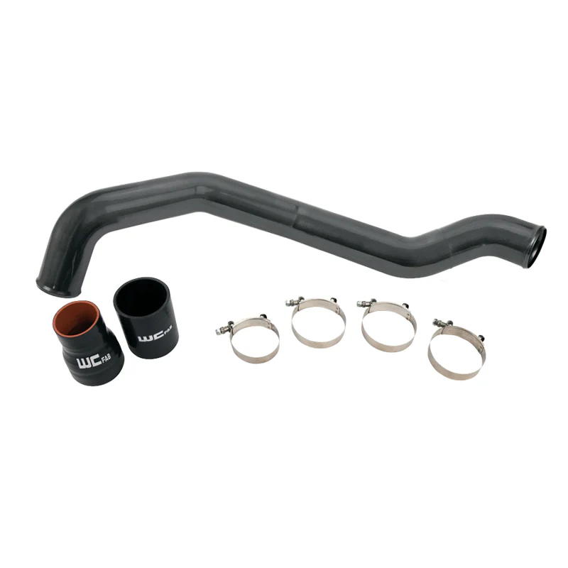 Wehrli 04.5-10 Chevrolet 6.6L LLY/LBZ/LMM Duramax Driver Side 3in Intercooler Pipe - WCFab Grey - Image 2