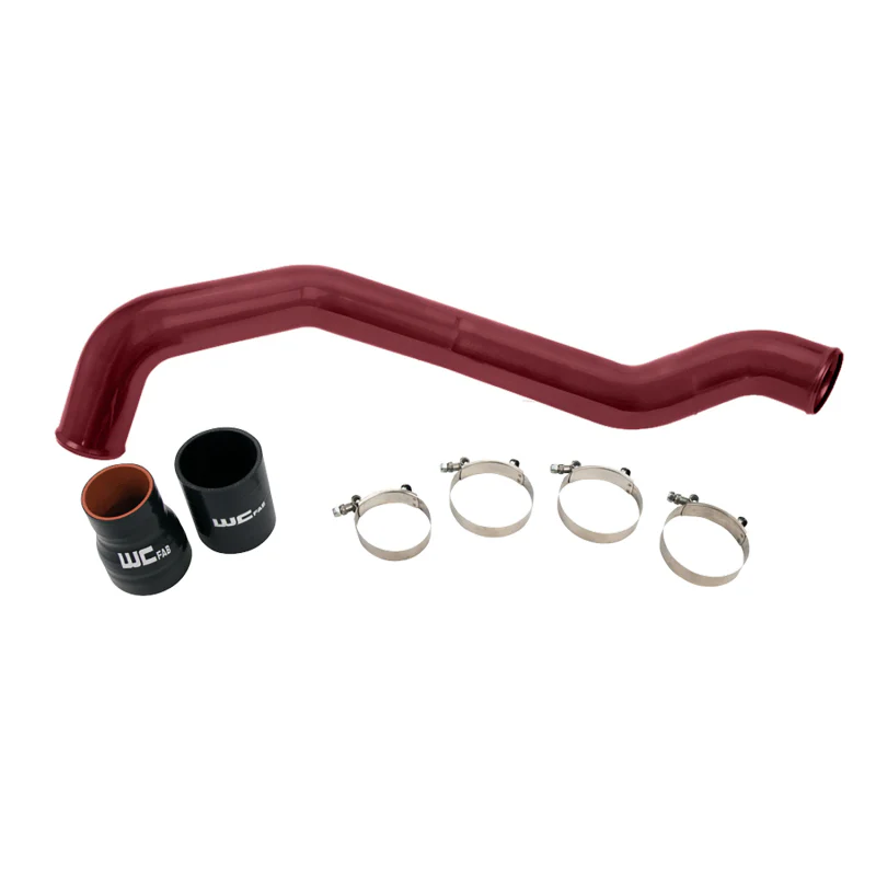 Wehrli 04.5-10 Chevrolet 6.6L LLY/LBZ/LMM Duramax Driver Side 3in Intercooler Pipe - WCFab Red - Image 2