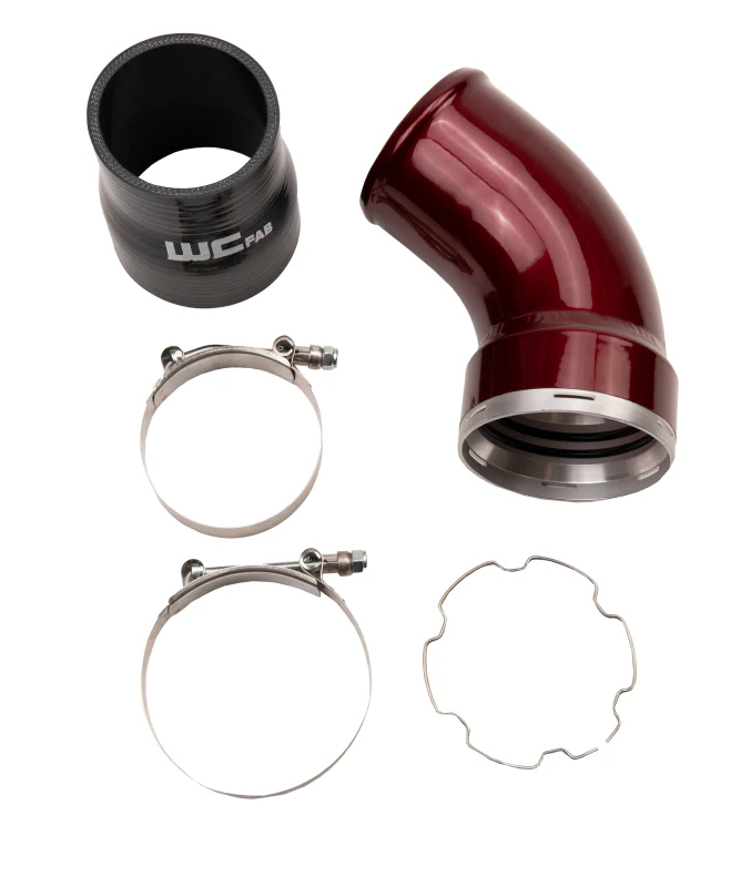 Wehrli 06-10 Duramax LBZ/LMM Intercooler Outlet Elbow Kit - Bengal Red - Image 4
