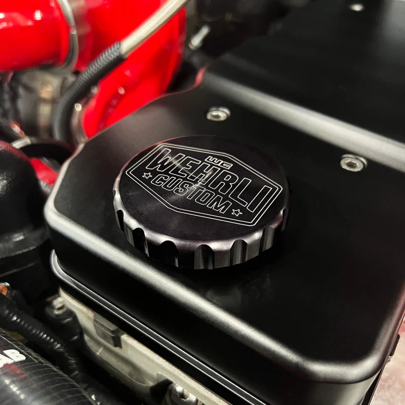 Wehrli 06-18 Cummins WCFab X D&J Precision Billet Valve Cover - Bengal Red - Image 2