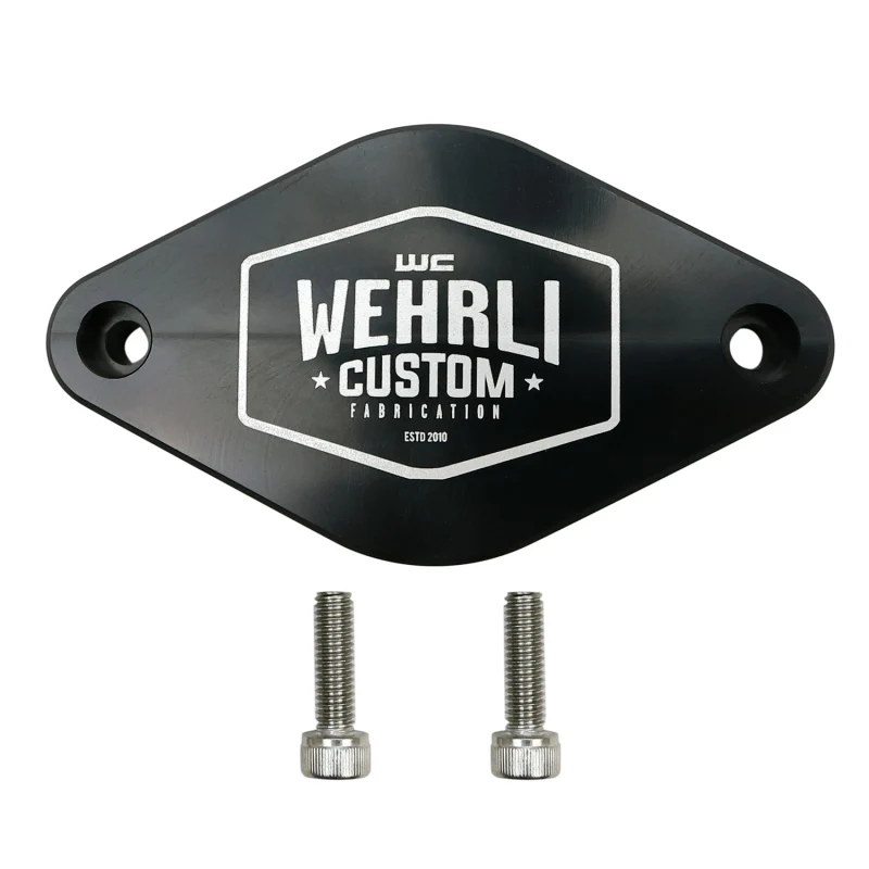 Wehrli 11-16 Chevrolet 6.6L LML Duramax Turbo Resonator Billet Block Off Plate - Image 2