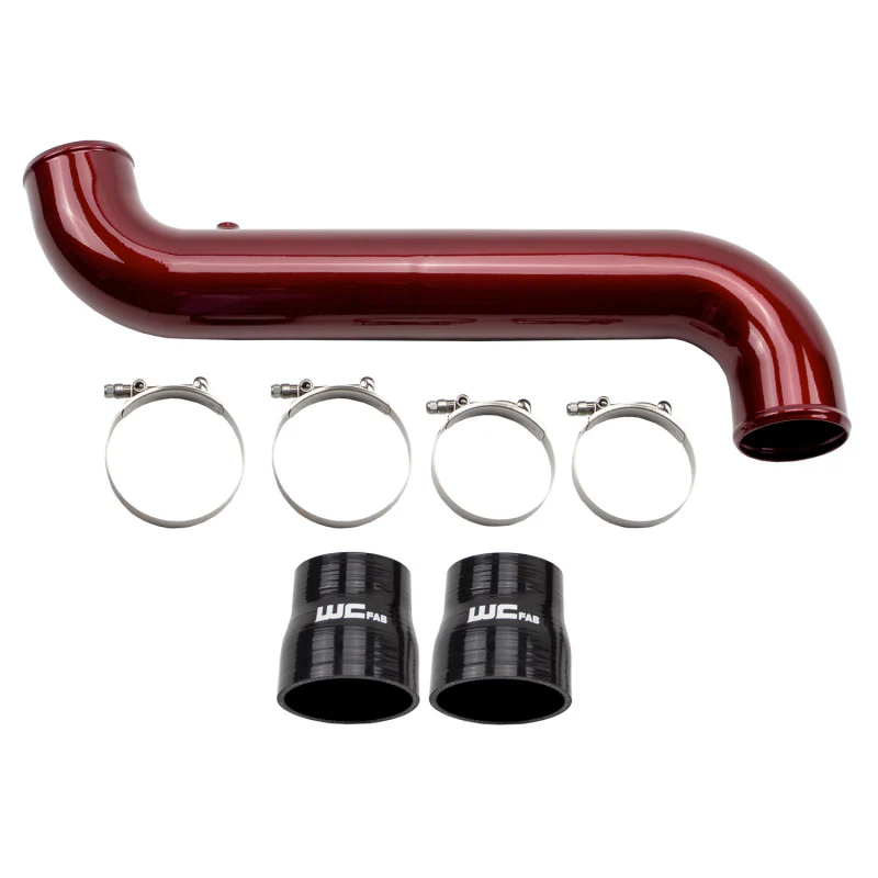 Wehrli 11-16 Duramax LML Passenger Side 3.5 in. Intercooler Pipe - Chevy Orange - Image 6