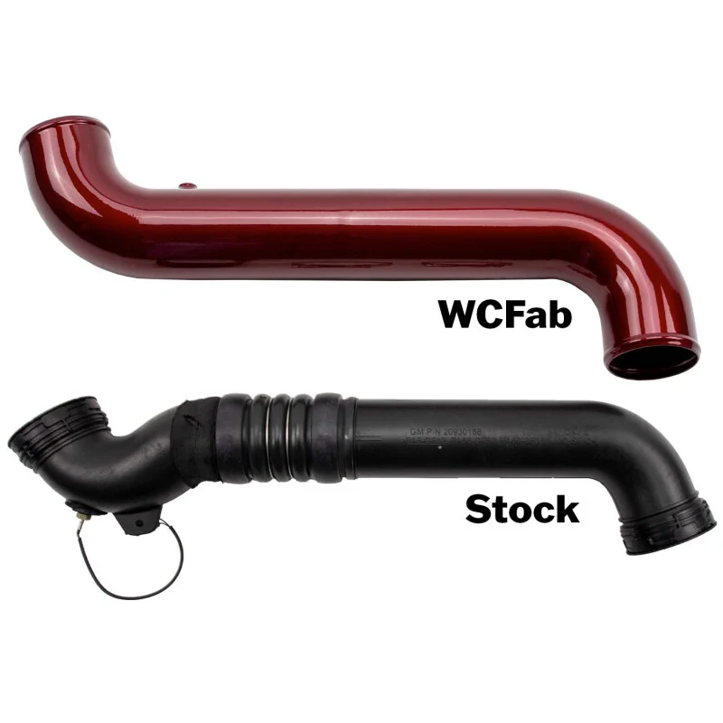 Wehrli 11-16 Duramax LML Passenger Side 3.5 in. Intercooler Pipe - WCFab Red - Image 3