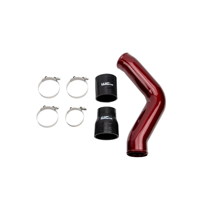 Wehrli 13-18 Cummins 6.7L Driver Side 3.5 in. Intercooler Pipe - WCFab Red - Image 3