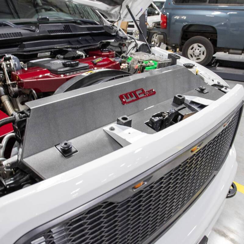 Wehrli 13-18 Cummins Fabricated Aluminum Radiator Cover - Semi-Gloss Black - Image 5