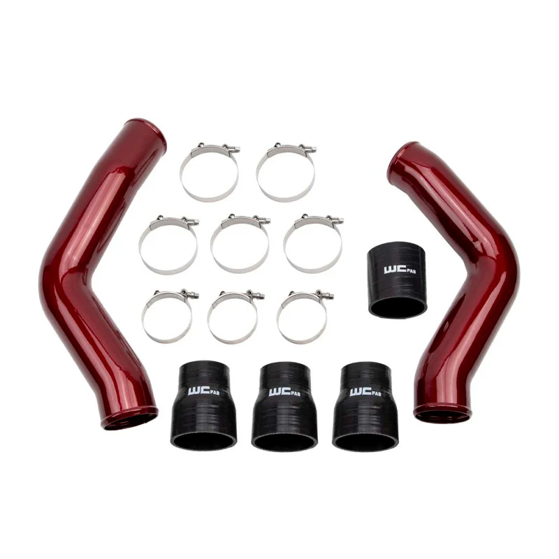 Wehrli 13-18 Ram 6.7L Cummins 3.5in Intercooler Pipes Kit - WCFab Red - Image 3
