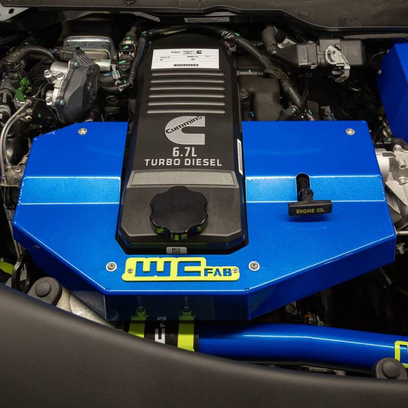 Wehrli 13-23 Dodge Cummins 6.7L Fabricated Aluminum Engine Cover - Fine Texture Black - Image 4