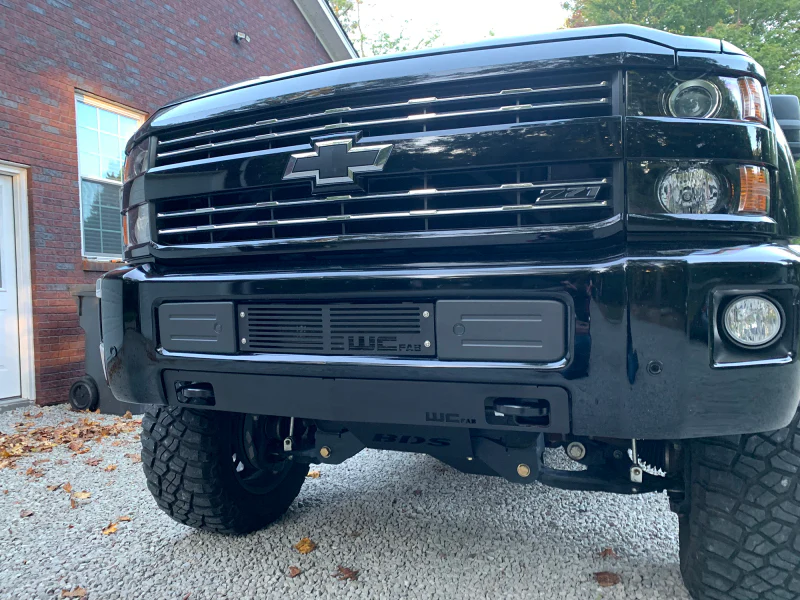 Wehrli 15-19 Chevrolet 2500/3500 Front Bumper Valance Filler Panel Kit w/Tow Hooks - Raw Finish - Image 6
