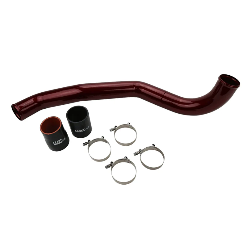 Wehrli 17-19 Chevrolet 6.6L L5P Duramax Driver Side 3in Intercooler Pipe - WCFab Red - Image 2