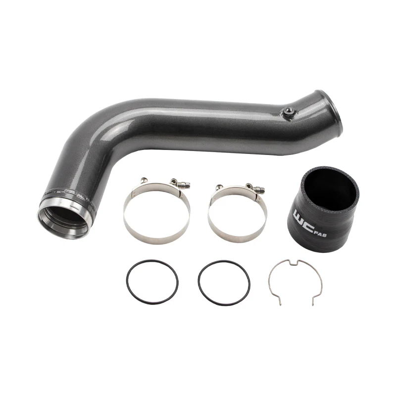 Wehrli 17-19 Chevrolet 6.6L L5P Duramax Passenger Side 3.5in Intercooler Pipe - Gun Metal