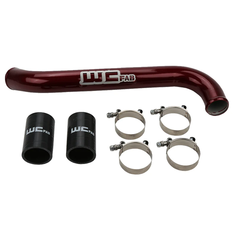 Wehrli 17-19 Chevrolet 6.6L L5P Duramax Upper Coolant Pipe - WCFab Red - Image 2