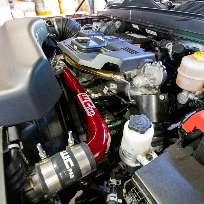 Wehrli 19-23 Cummins 6.7L Upper Coolant Pipe - WCFab Grey - Image 4