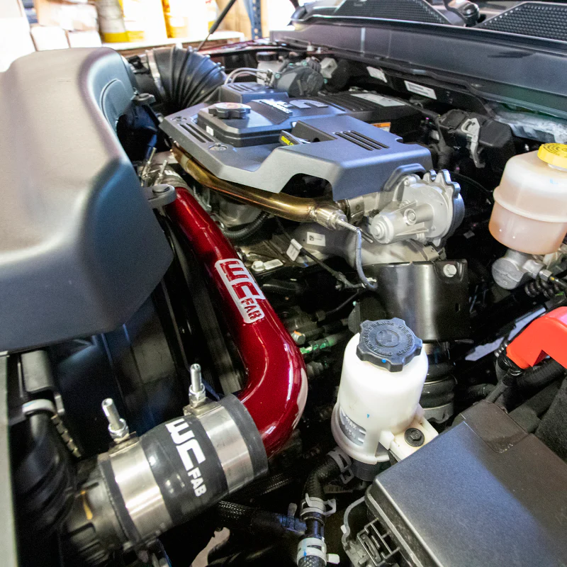 Wehrli 19-23 Cummins 6.7L Upper Coolant Pipe - WCFab Red - Image 4