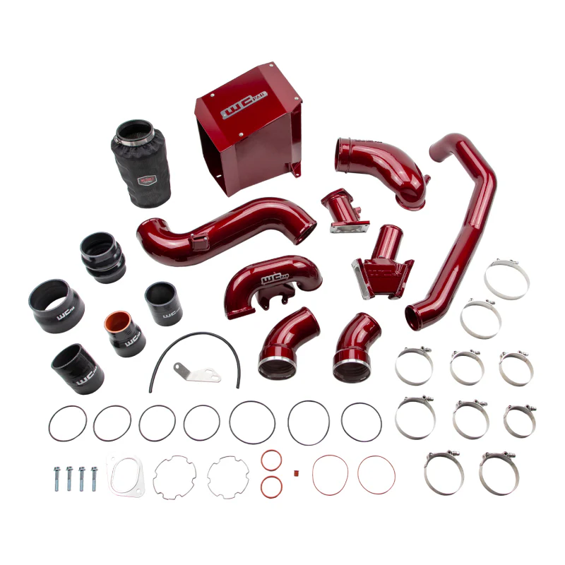 Wehrli 2007.5-2010 Chevrolet Duramax 6.6L LMM Stage 2 High Flow Intake Bundle Kit - WCFab Red - Image 3