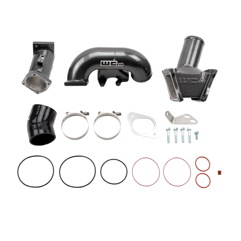 Wehrli 2007.5-2010 LMM Duramax High Flow 3in Y-Bridge Kit- WCFab Grey - Image 5