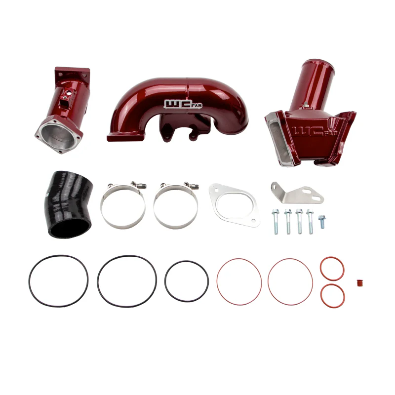 Wehrli 2007.5-2010 LMM Duramax High Flow 3in Y-Bridge Kit- WCFab Red - Image 7