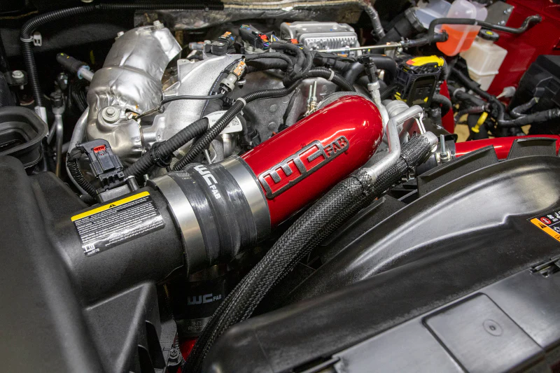 Wehrli 2020-2024 Chevrolet 6.6L L5P Duramax 4in Intake Pipe (Use w/OEM Air Box) - Chevy Orange - Image 2