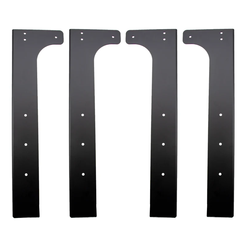 Wehrli Modular Steel Work Bench Leg Kit 40in Tall x .120in Thick - Flat Black - Image 4