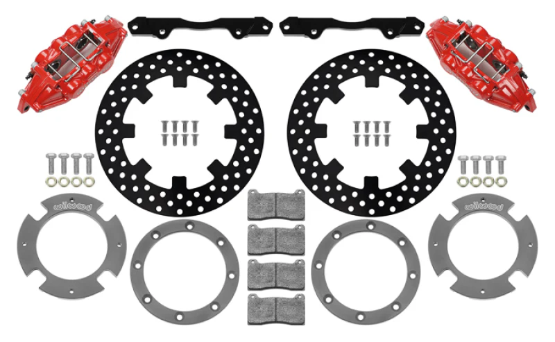 Wilwood 17-21 Can-Am X3RS Red 6-Piston Rear Kit 11.25in - Drilled Rotors - Image 2