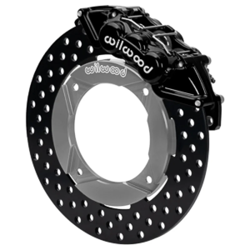 Wilwood 2014+ Polaris RZR XP 1000 Front Kit 11.25in Drilled - Black - Image 2