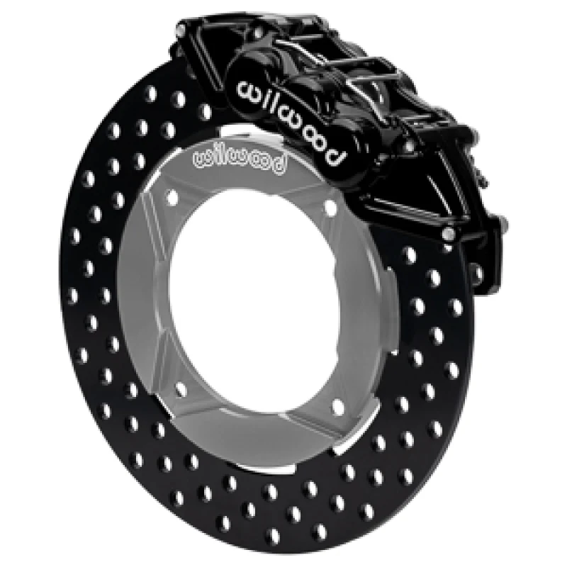 Wilwood 2019 Polaris Turbo UTV6 Front Kit 11.25in Drilled - Black